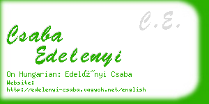 csaba edelenyi business card